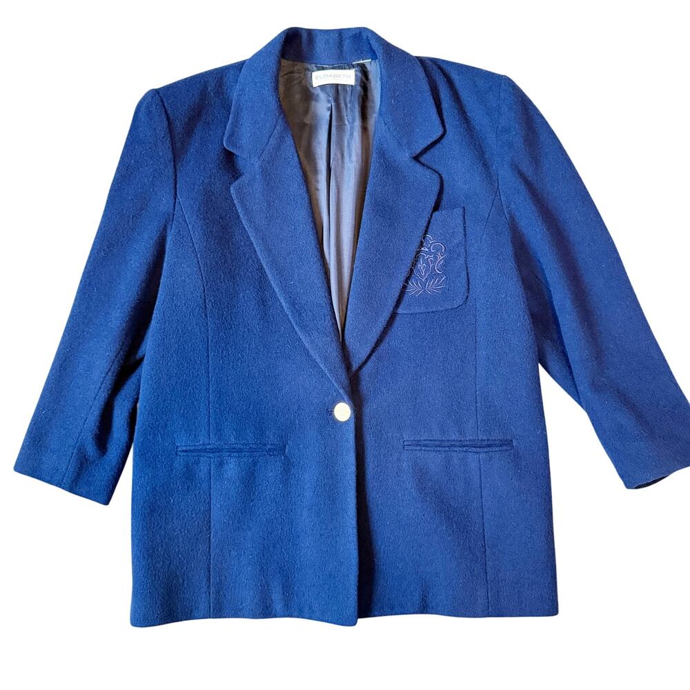 Vintage Liz Claiborne Wool Blend Blazer Size 14